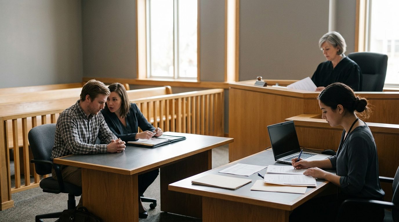 What to Say to Someone Who Refuses Addiction Treatment. a courtroom during an emergency marchman act proceeding, with a judge, the respondent present with legal representation, and temporary commitment orders being prepared by the clerk